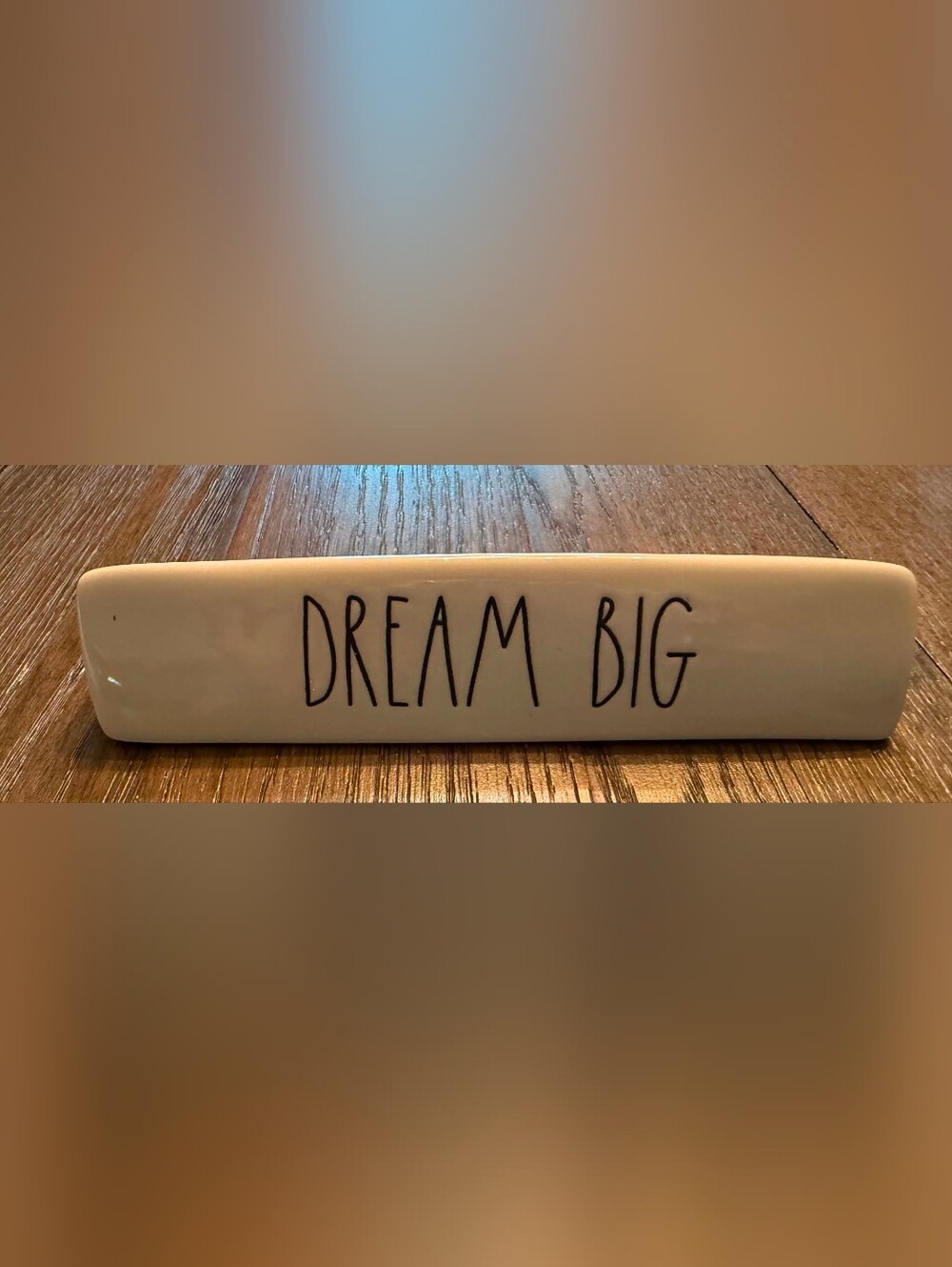 NWOT Rae Dunn by Magenta "Dream Big" Desk Decor, 8"×1.5"